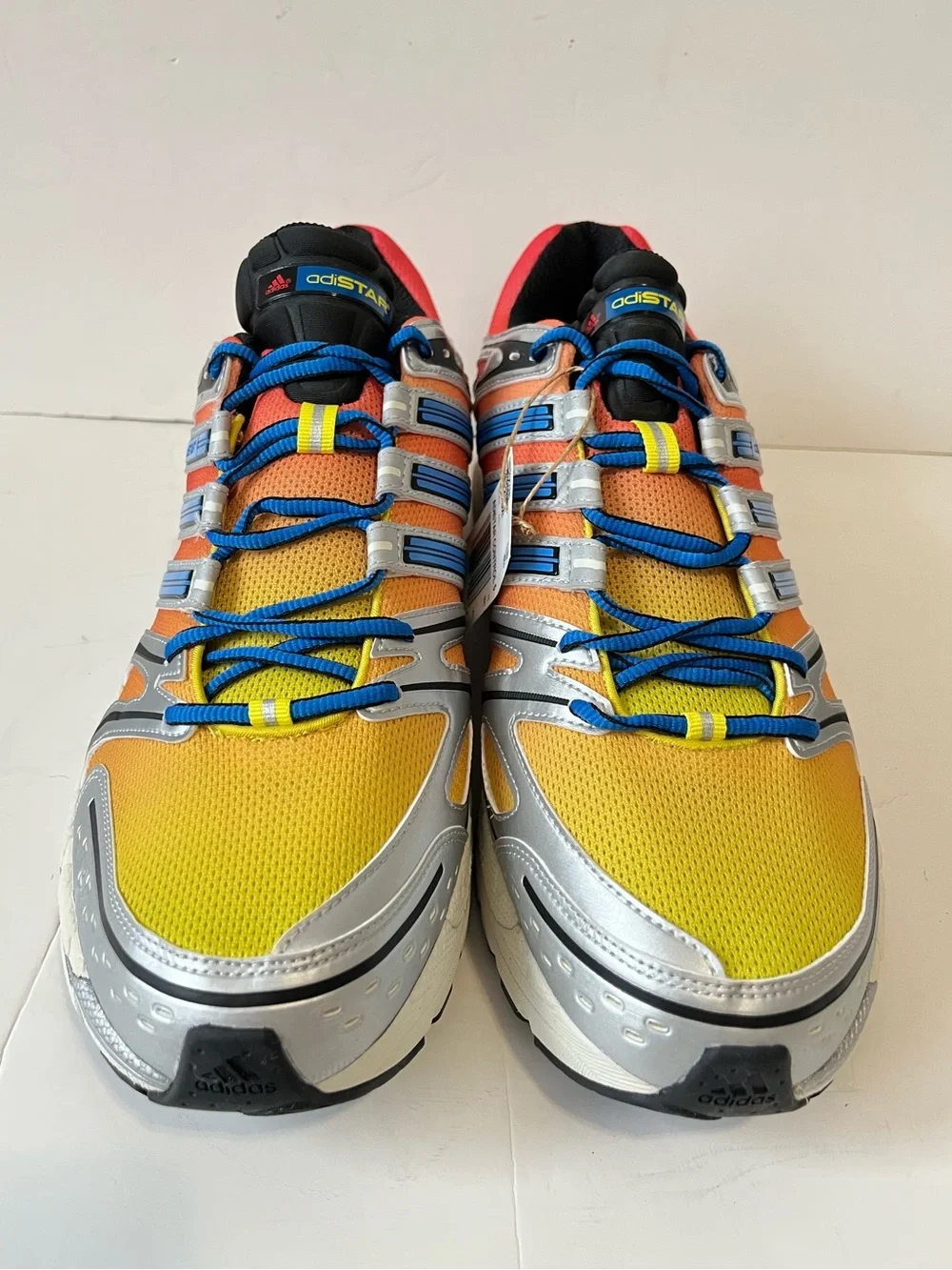 Adidas ADISTAR CONTROL 5 sneakers blue yellow silver running shoe men’s size 16